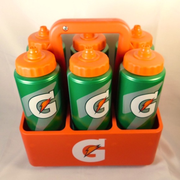 Gatorade Dining Gatorade 6 Pack Water Bottles W Orange Carrier